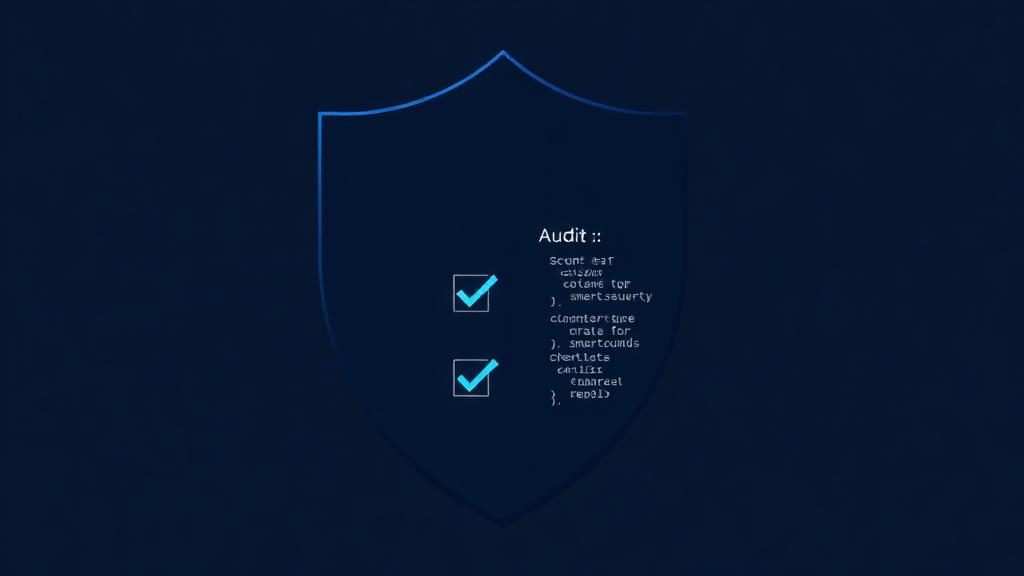 Magnifying glass over a smart contract audit report next to the Instadapp interface