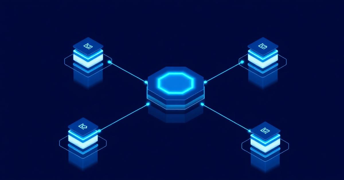 Illustration of a smart account contract routing actions to several DeFi protocols